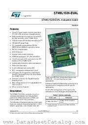 STM8L1526-EVAL datasheet pdf ST Microelectronics