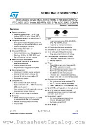 STM8L162R8 datasheet pdf ST Microelectronics