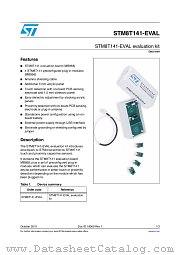 STM8T141-EVAL datasheet pdf ST Microelectronics