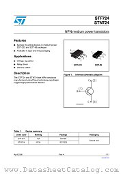 STN724 datasheet pdf ST Microelectronics