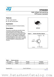 STN83003 datasheet pdf ST Microelectronics
