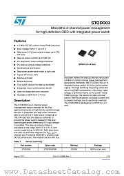STODD03 datasheet pdf ST Microelectronics