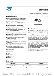 STOTG04EQTR datasheet pdf ST Microelectronics
