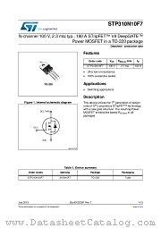 STP310N10F7 datasheet pdf ST Microelectronics