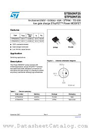 STP50NF25 datasheet pdf ST Microelectronics