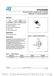 STP52N25M5 datasheet pdf ST Microelectronics