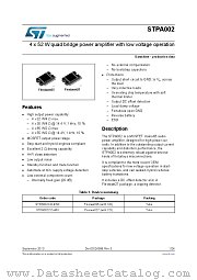 STPA002OD-4WX datasheet pdf ST Microelectronics
