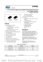 STPA003OD-4WX datasheet pdf ST Microelectronics