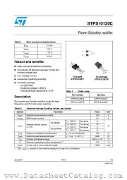 STPS10120CT datasheet pdf ST Microelectronics
