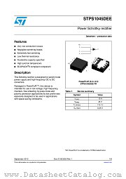 STPS1045DEE datasheet pdf ST Microelectronics