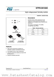STPS10H100C datasheet pdf ST Microelectronics