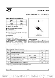 STPS20120D datasheet pdf ST Microelectronics