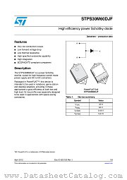 STPS30M60DJF datasheet pdf ST Microelectronics