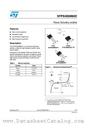 STPS30SM60CR datasheet pdf ST Microelectronics
