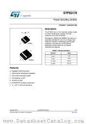STPS3170 datasheet pdf ST Microelectronics