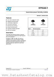 STPS340-Y datasheet pdf ST Microelectronics