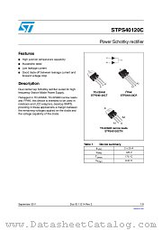 STPS40120CT datasheet pdf ST Microelectronics
