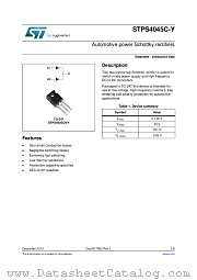 STPS4045CWY datasheet pdf ST Microelectronics