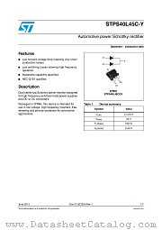 STPS40L45C-Y datasheet pdf ST Microelectronics