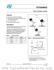 STPS40M80CR datasheet pdf ST Microelectronics