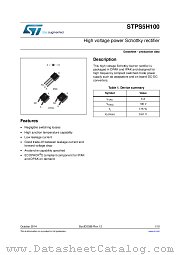 STPS5H100H datasheet pdf ST Microelectronics
