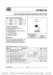 STPS60170C datasheet pdf ST Microelectronics