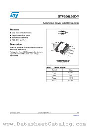 STPS60L30C-Y datasheet pdf ST Microelectronics