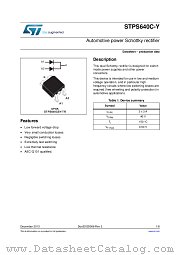 STPS640C-Y datasheet pdf ST Microelectronics