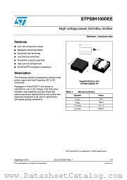 STPS8H100DEE datasheet pdf ST Microelectronics