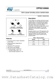 STPSC10H065 datasheet pdf ST Microelectronics