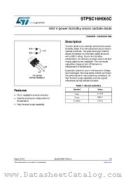STPSC16H065CT datasheet pdf ST Microelectronics