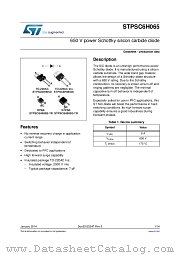 STPSC6H065G-TR datasheet pdf ST Microelectronics