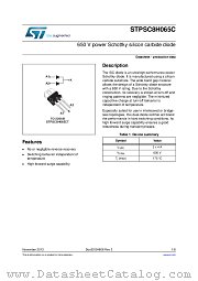STPSC8H065C datasheet pdf ST Microelectronics