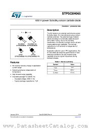 STPSC8H065 datasheet pdf ST Microelectronics