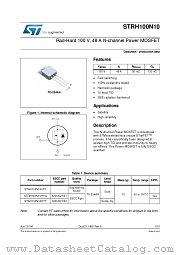 STRH100N10 datasheet pdf ST Microelectronics