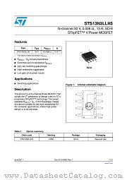 STS13N3LLH5 datasheet pdf ST Microelectronics