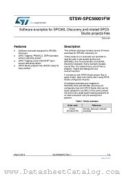 STSW-SPC56001FW2 datasheet pdf ST Microelectronics