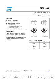 STTH10002 datasheet pdf ST Microelectronics
