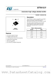 STTH110-Y datasheet pdf ST Microelectronics