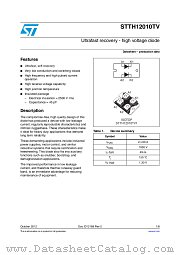 STTH12010TV1 datasheet pdf ST Microelectronics