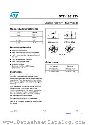 STTH12012TV1 datasheet pdf ST Microelectronics
