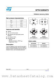 STTH120R04TV1 datasheet pdf ST Microelectronics