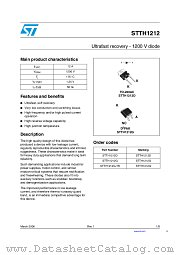 STTH1212D datasheet pdf ST Microelectronics