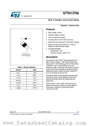 STTH12T06DI datasheet pdf ST Microelectronics