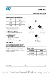 STTH1502FP datasheet pdf ST Microelectronics