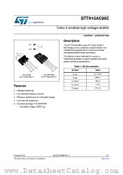 STTH15AC06C datasheet pdf ST Microelectronics