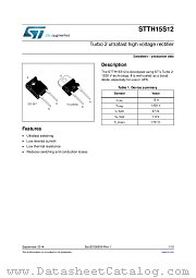 STTH15S12D datasheet pdf ST Microelectronics