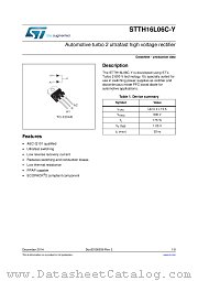 STTH16L06CGY-TR datasheet pdf ST Microelectronics