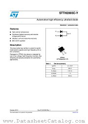 STTH2003C-Y datasheet pdf ST Microelectronics