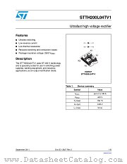 STTH200L04TV1 datasheet pdf ST Microelectronics